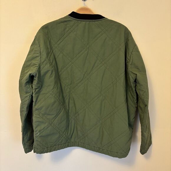 Free People Jacket Quilted Aviator Zip Up Size XS Oversized Cropped Loose Stitch - Picture 4 of 8